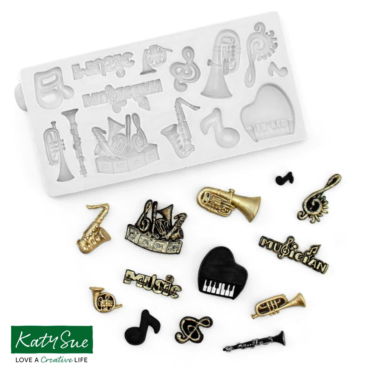 Moulds Miniature Music Set Silicone Mould (Katy Sue)