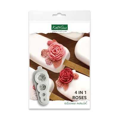 Moulds 4 in 1 Roses Silicone Mould (Katy Sue)
