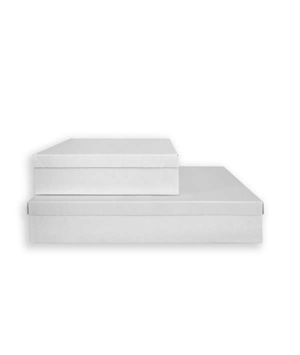 LOYAL White Rectangular Half Slab 18" x 14" Cake Box & Lid 6" Tall