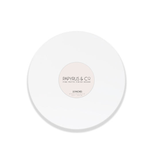 Cake Board Masonite (Matte White) 10" Round (5 pack)