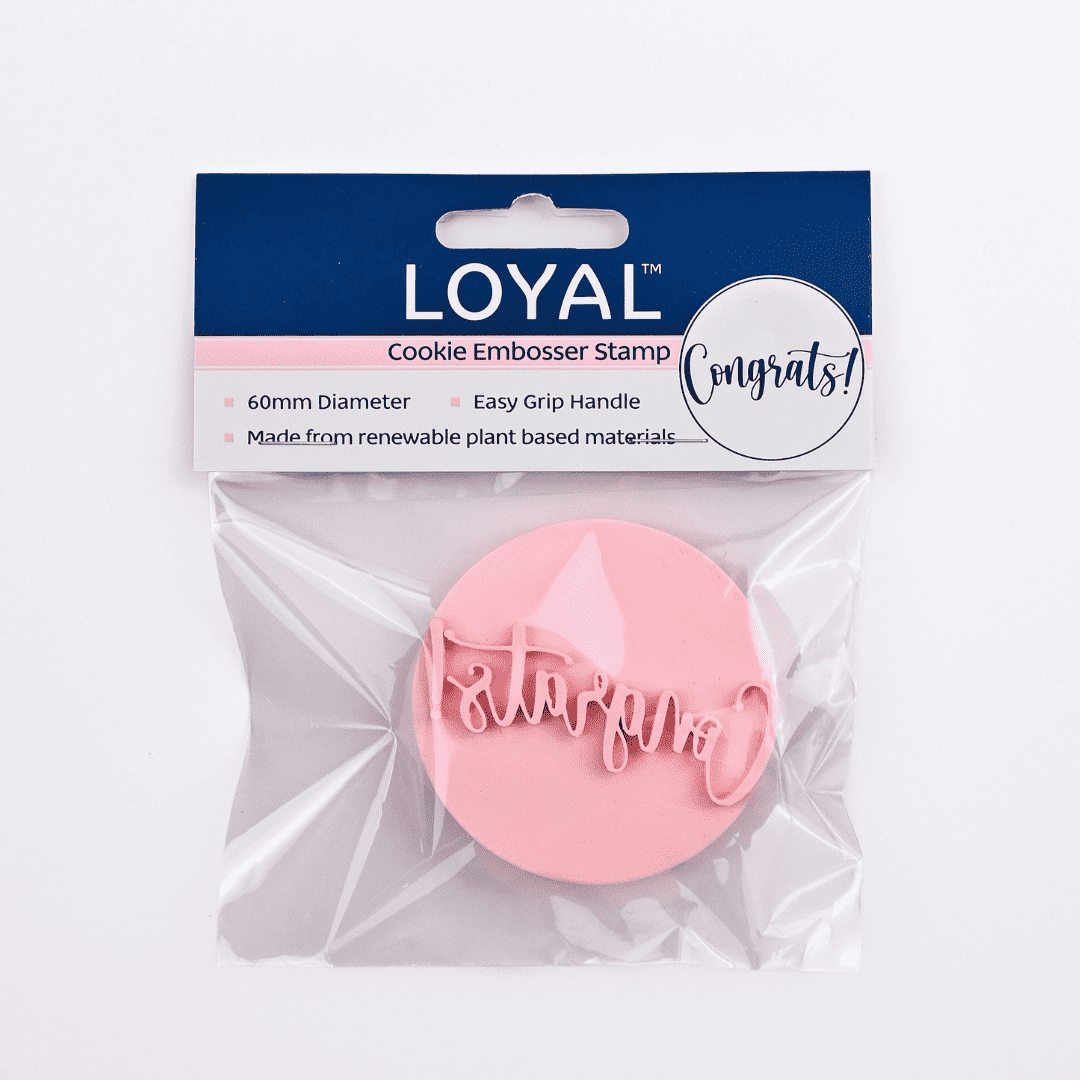 LOYAL Cookie Stamp Congrats with Handle