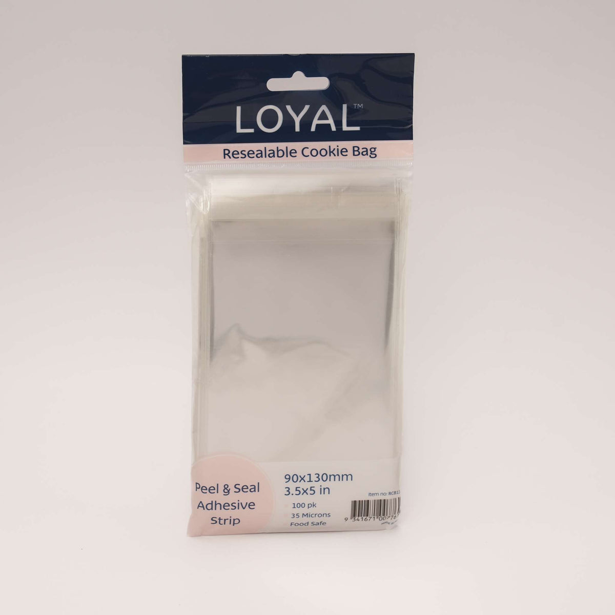 LOYAL Food Safe Resealable Cookie Bags | 100 Pack