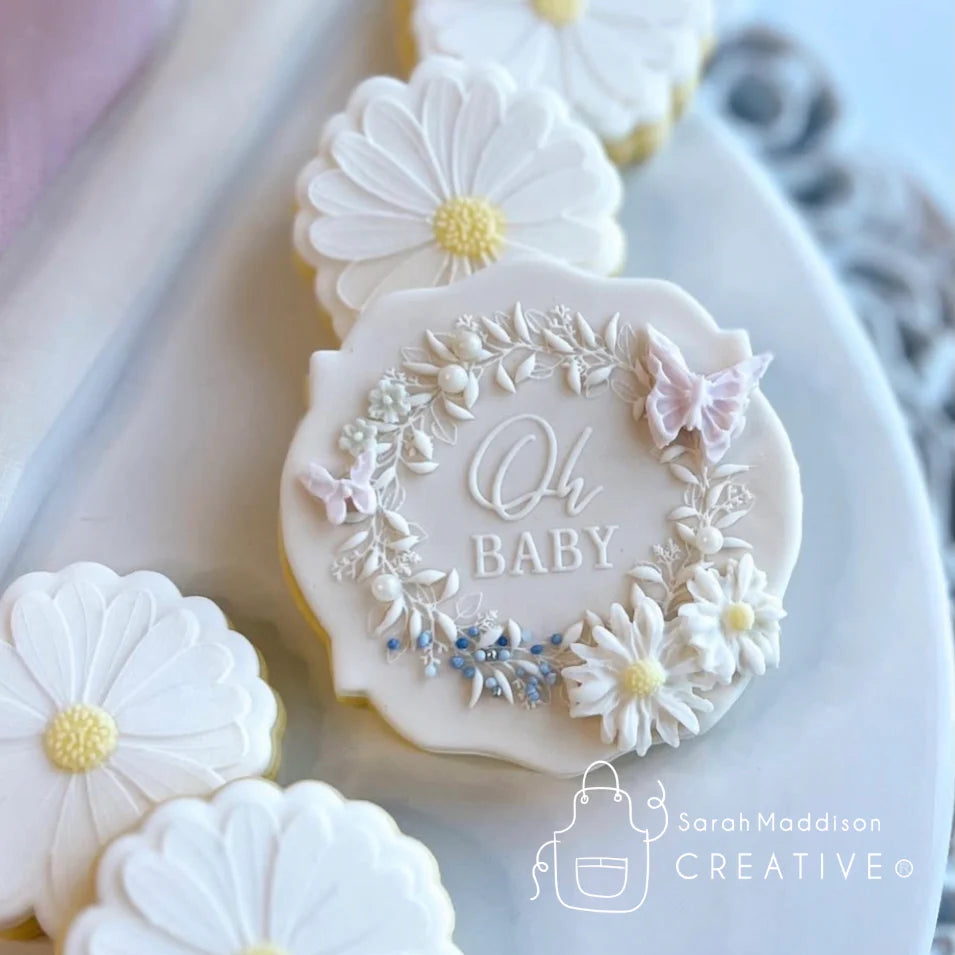 Oh Baby Wreath Debosser (Sarah Maddison Creative)