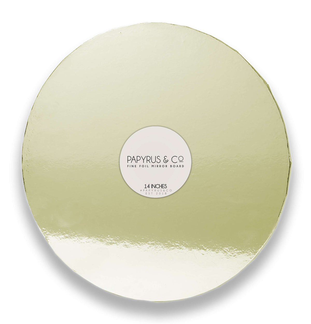 Papyrus & Co Gold Mirror Round Masonite Cake Board