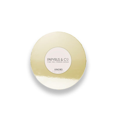 Cake Board Masonite (Gold Mirror) 8" Round