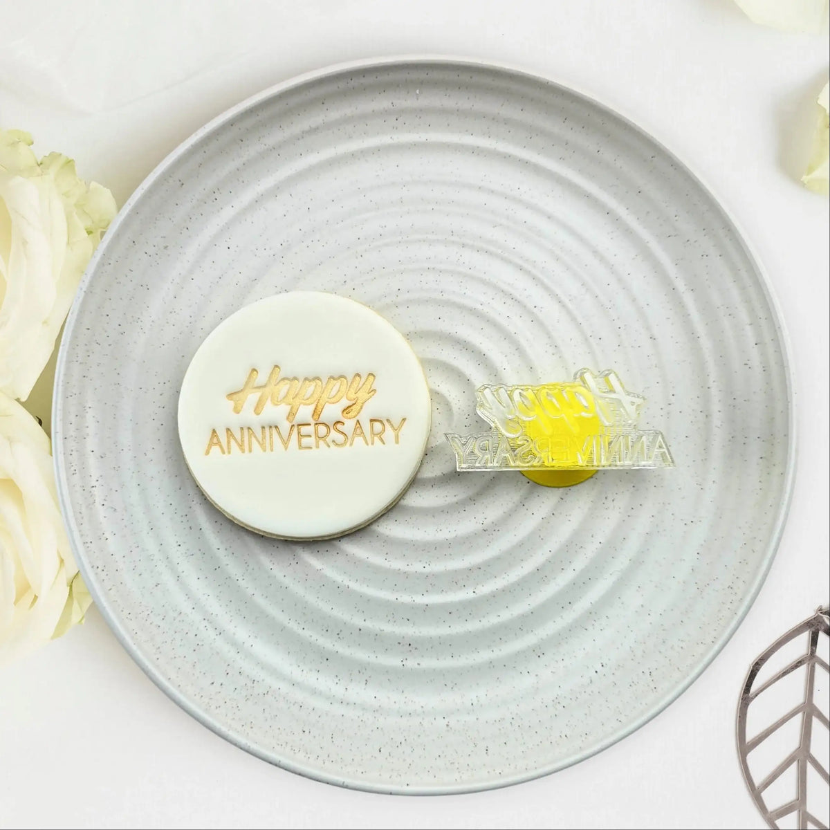 Cookie Stamp Happy Anniversary Embosser 60mm