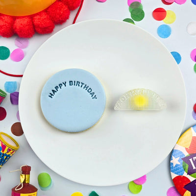 Cookie Stamp Happy Birthday Arch Embosser