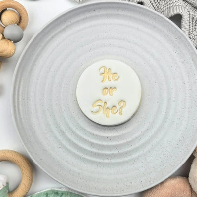 He or She? Embosser Cookie Stamp