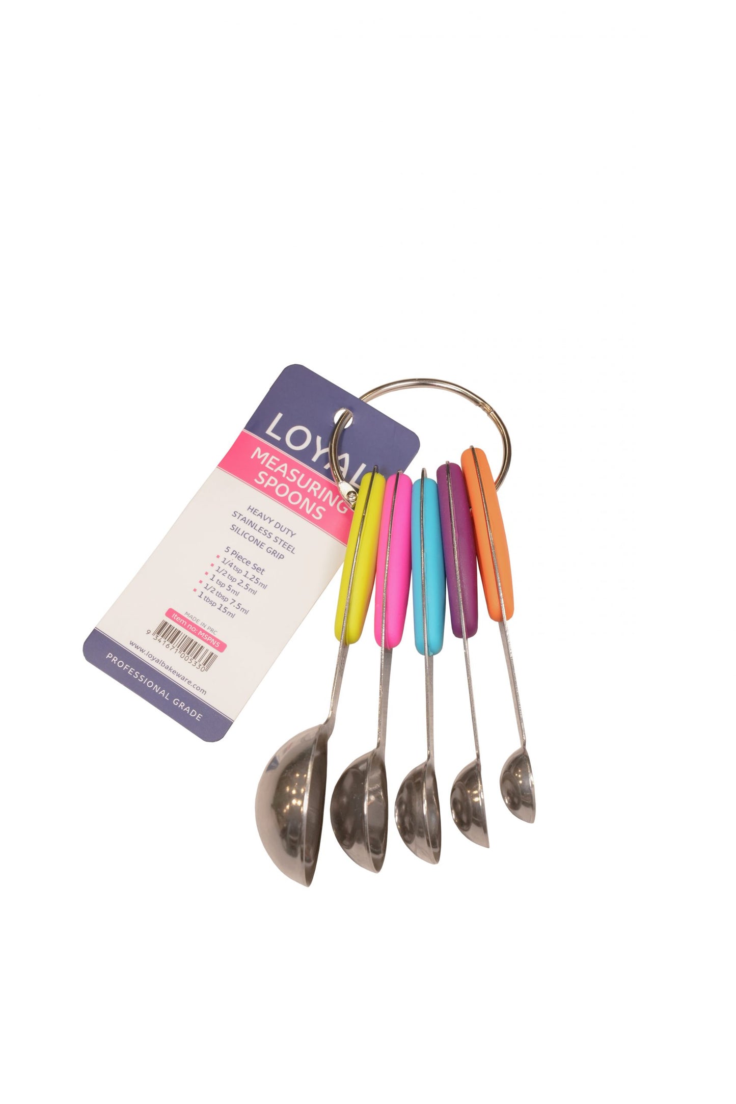 MEASURING SPOON WITH SILICONE GRIP LOYAL
