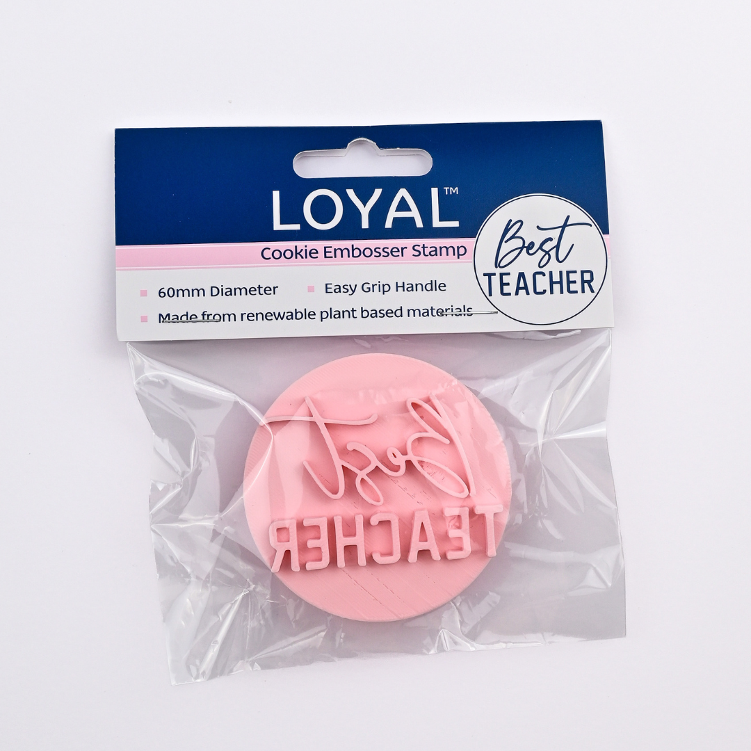 Cookie Stamp Loyal Best Teacher with Handle