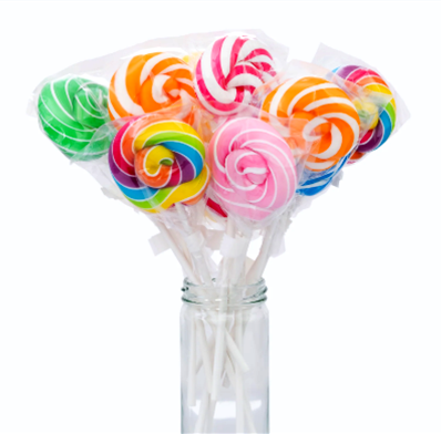 Mixed Colour Single 50g Lollipop DC