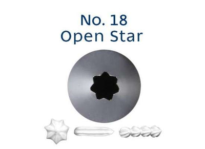 LOYAL Piping Tip Open Star No. 18