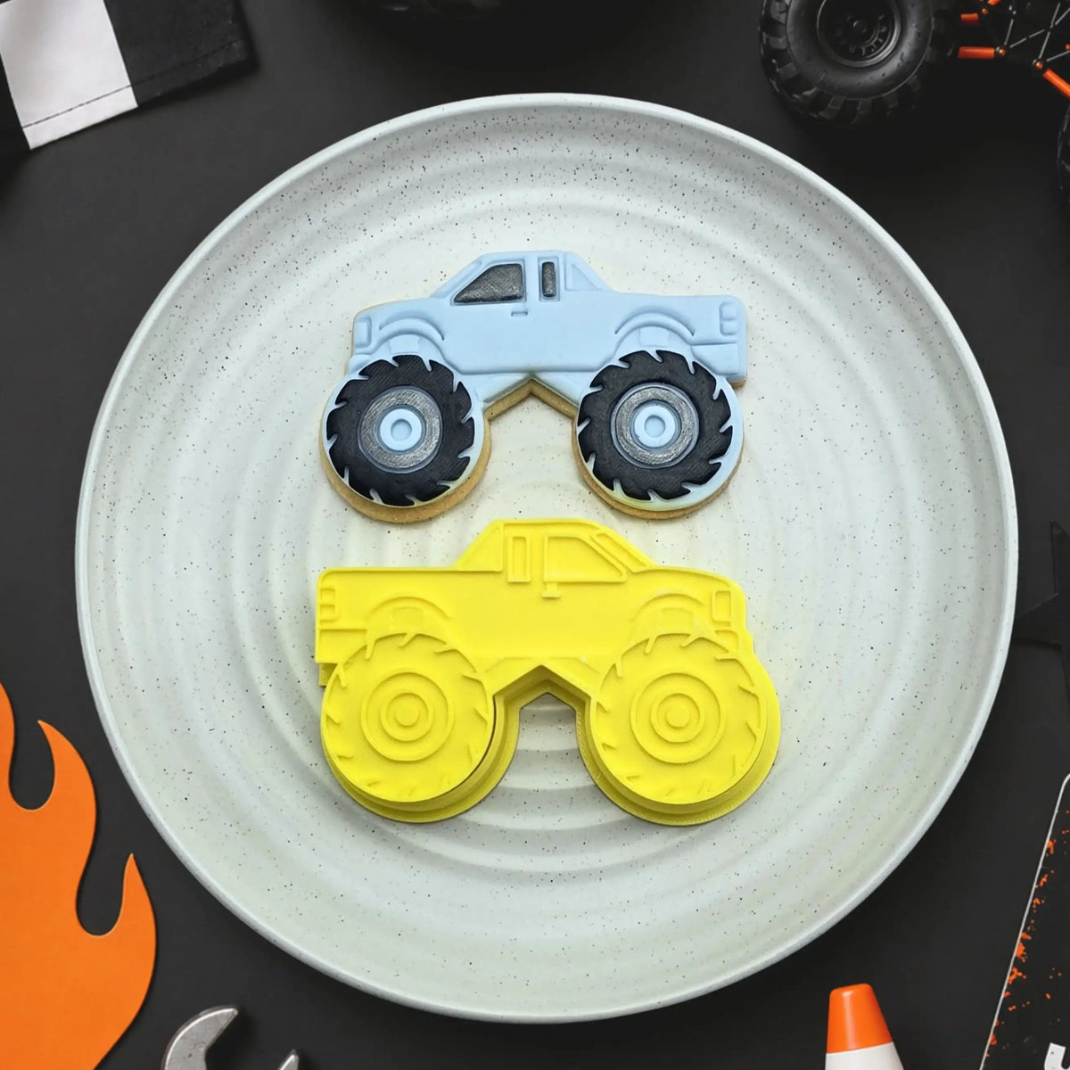 Cookie Cutter Monster Truck Embosser & Cutter Set