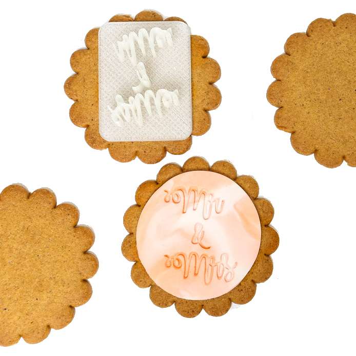 Cookie Stamp Mr & Mrs