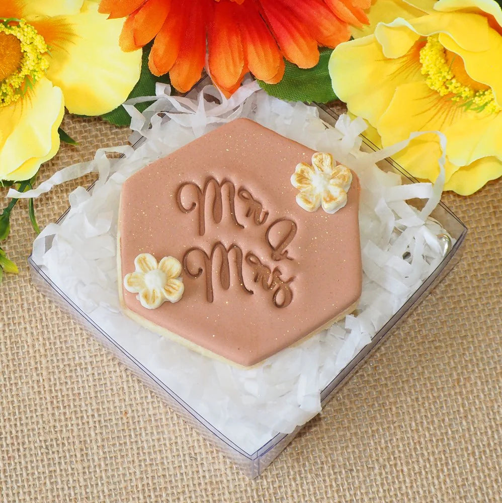 Cookie Stamp Mr & Mrs Script