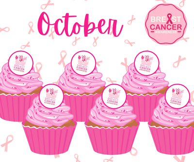 Breast Cancer Awareness Edible Prints (Flower) Month - October