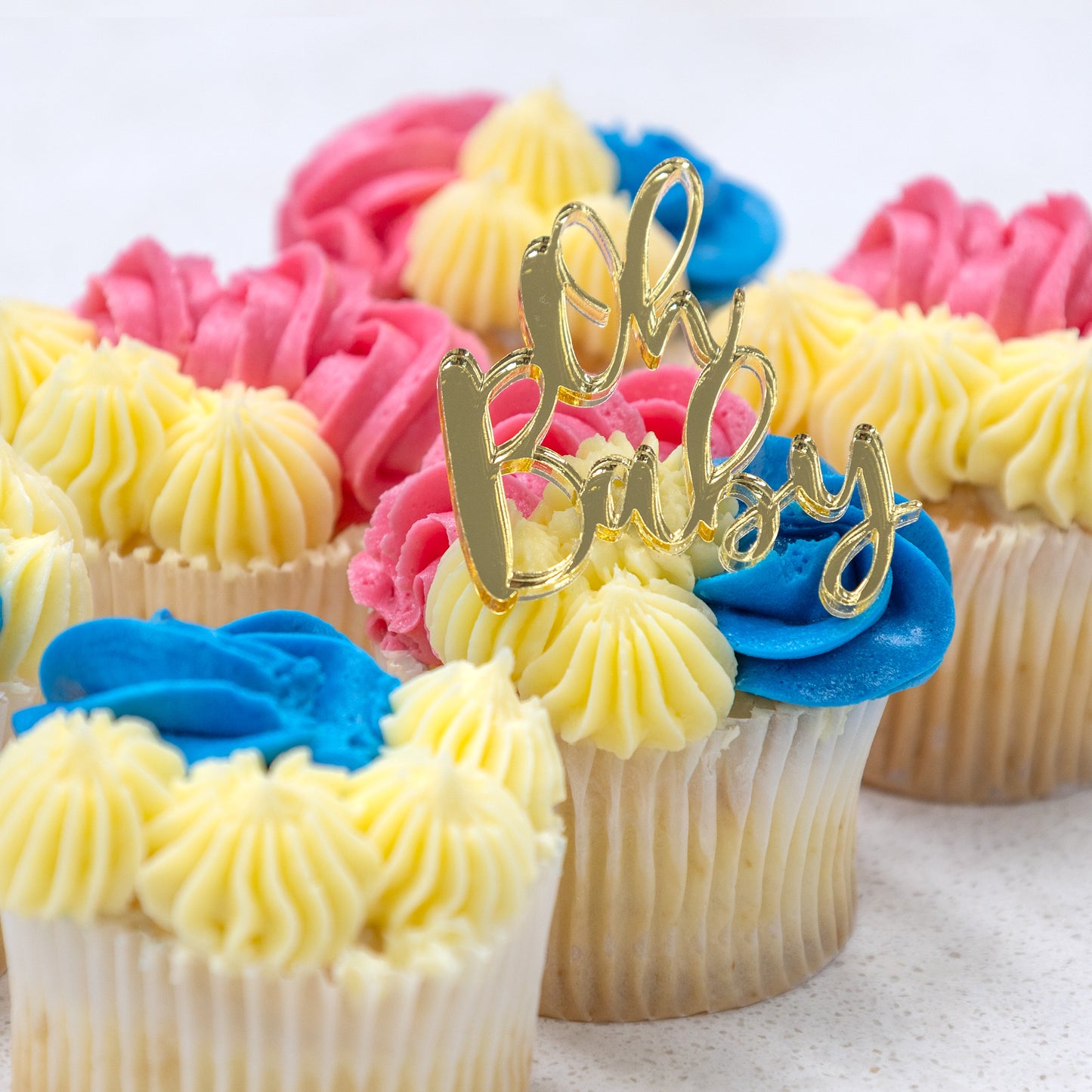 Sweet Cartel - Cupcake Charm/Topper - Oh Baby Gold
