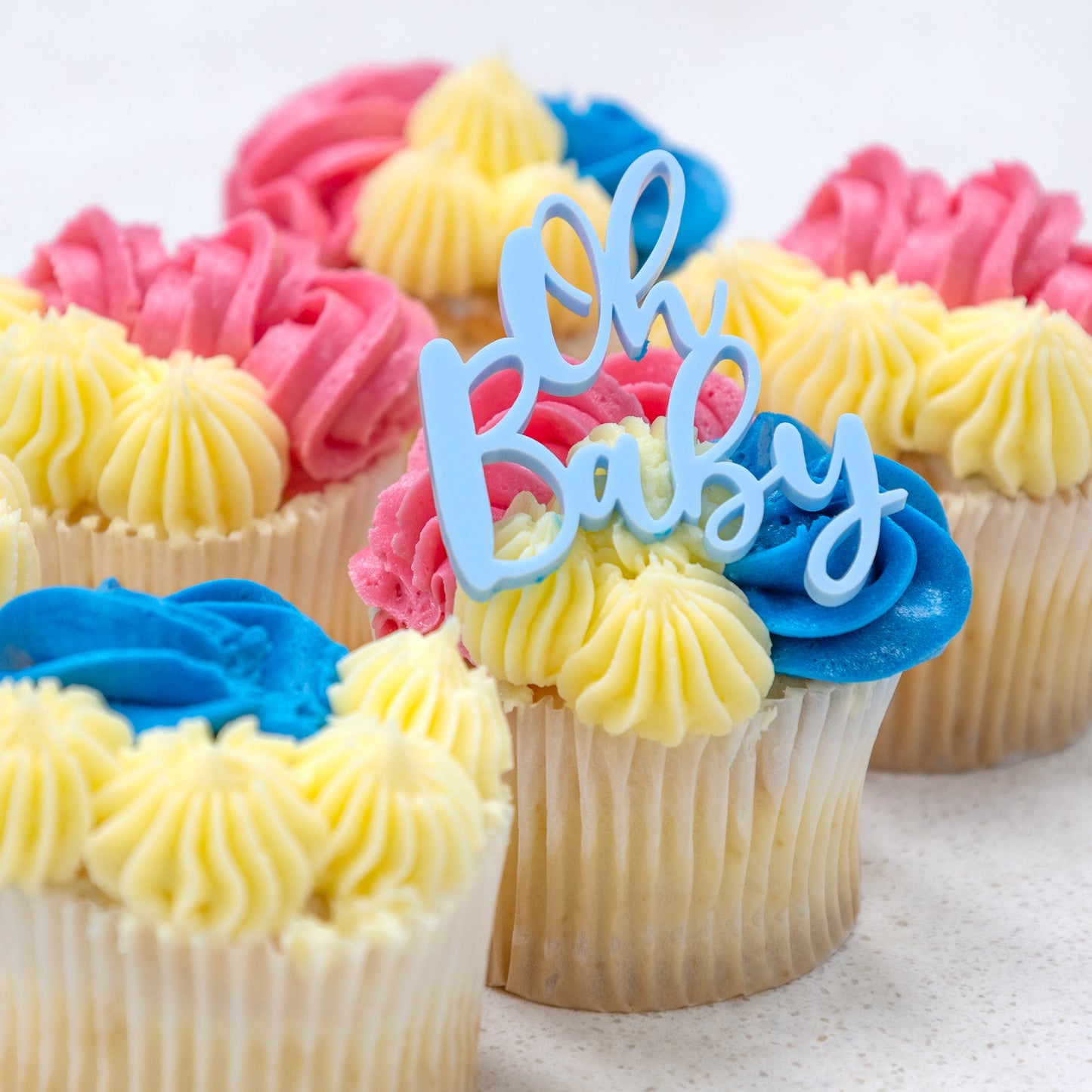 Sweet Cartel - Cupcake Charm/Topper - Oh Baby Blue