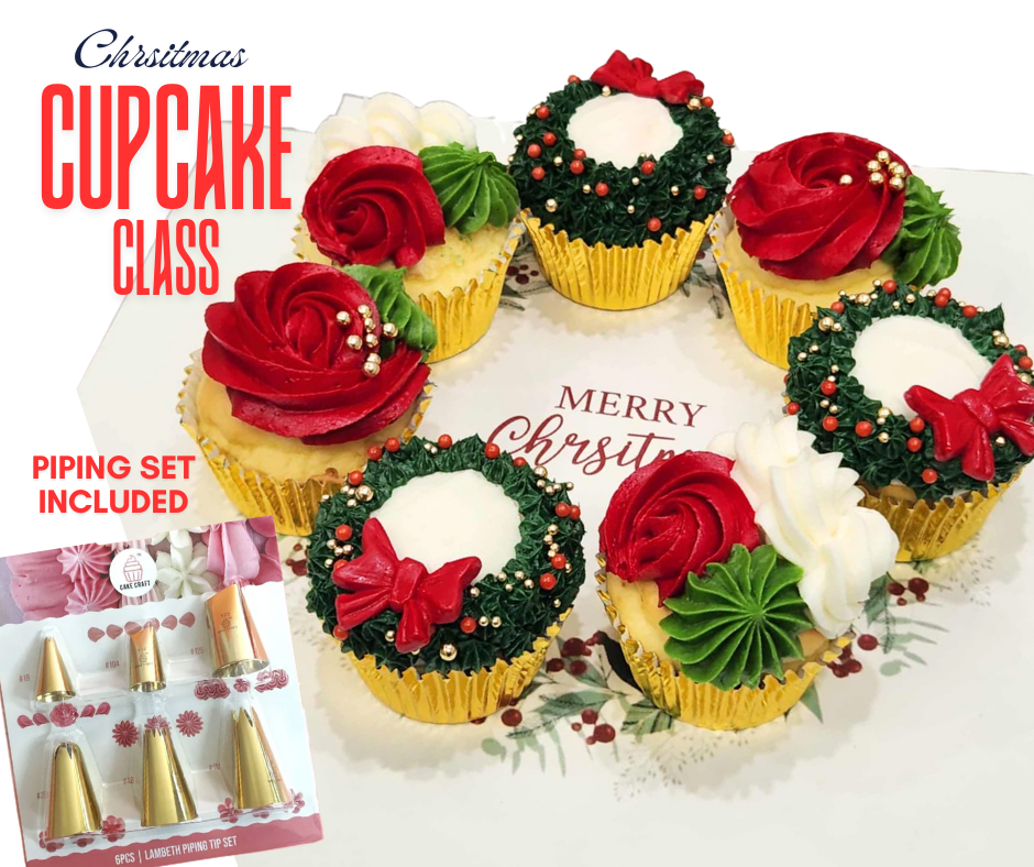 Christmas Wreath Cupcake Class - (SUN 16th of NOV 9.30am)