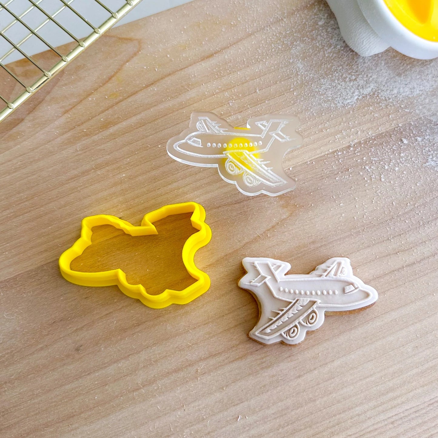 Cookie Cutter Mini Plane Cutter and Debosser Set
