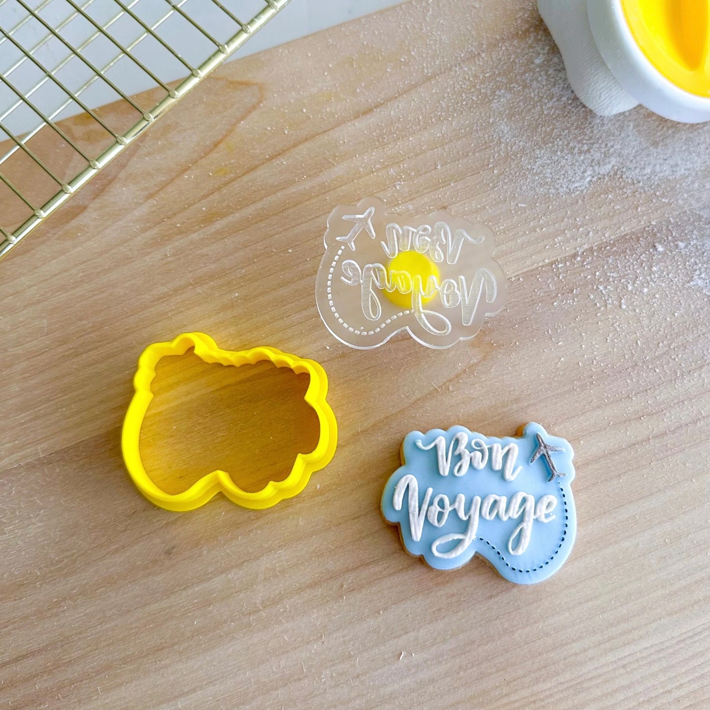 Cookie Cutter Mini Bon Voyage Cutter and Debosser Set