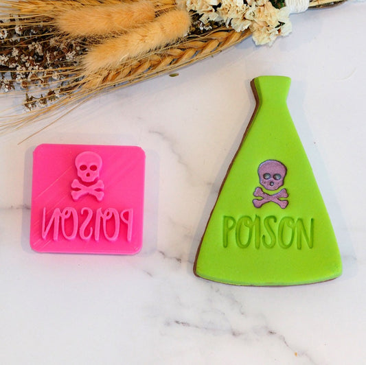 Cookie Stamp Poison Emboss 3D Printed Cookie Stamp