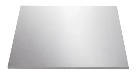 CAKE BOARD SQUARE SILVER MASONITE 16IN/40CM CC