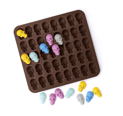 Skull Design Multiple Grid Chocolate Mould