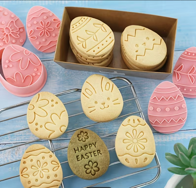 10pcs of Easter Egg-Shaped Cookie Cutters