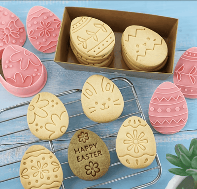 10pcs of Easter Egg-Shaped Cookie Cutters