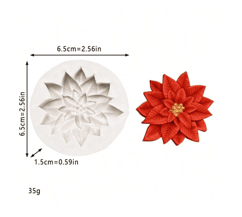 Poinsettia Flower and Leaf Mould – view 4