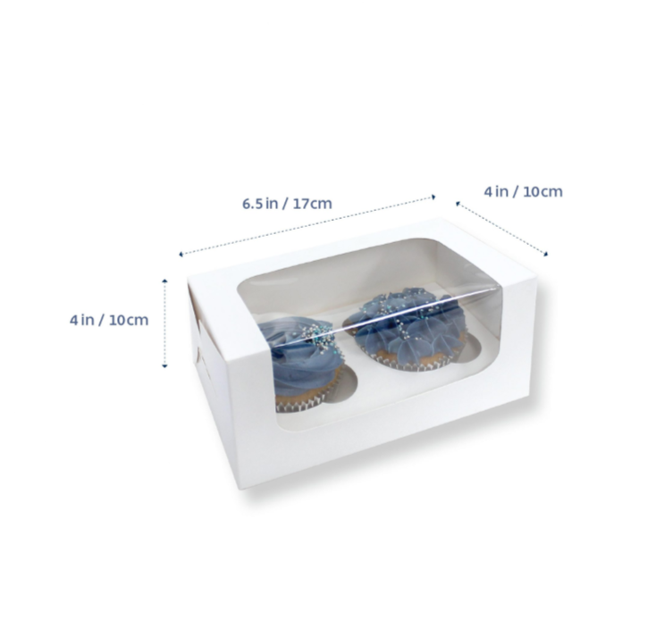 2 CAVITY CUPCAKE BOX + INSERT LOYAL