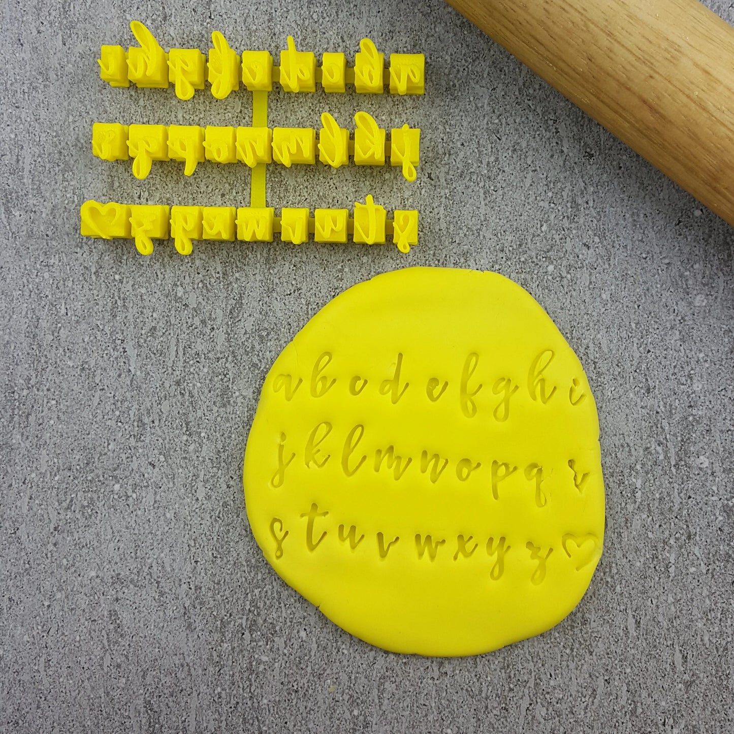 Cookie Stamp V2 Script Stamp 2 x Lower x 1 x Upper Case with 1 x Number Set