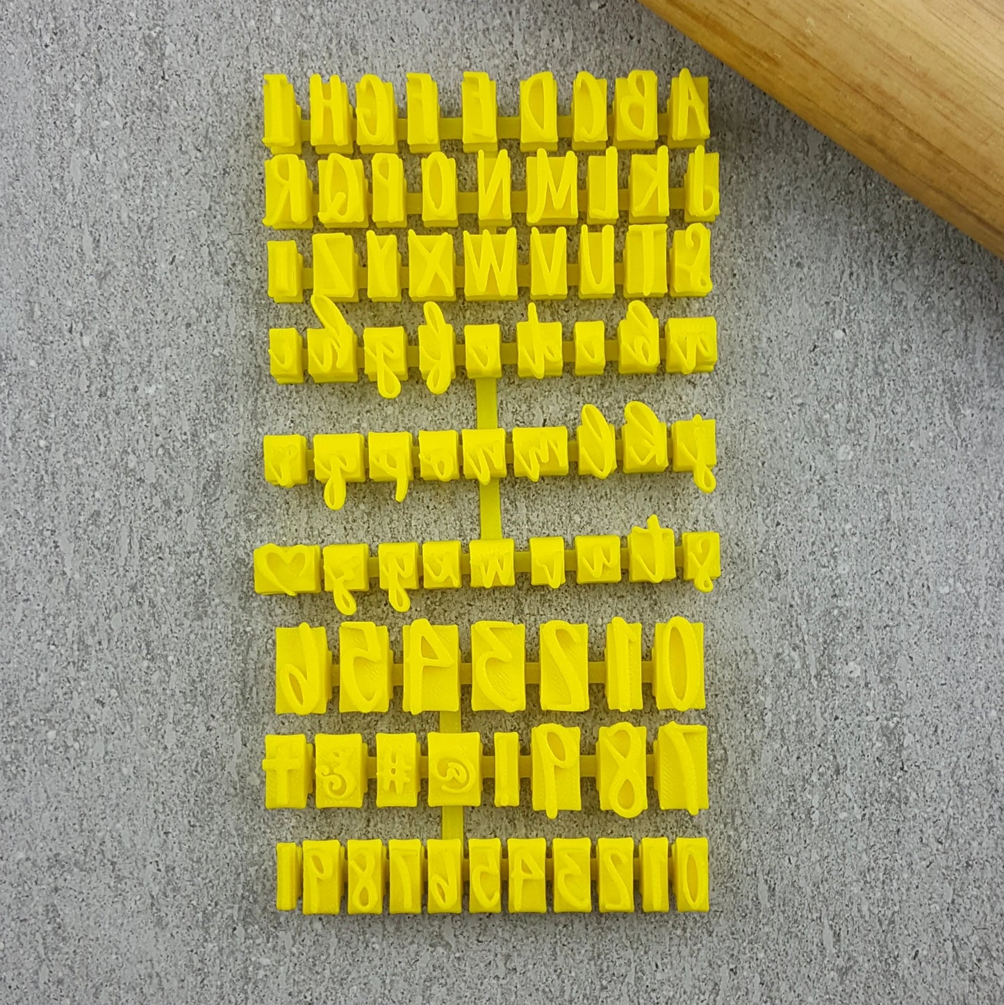 Cookie Stamp V2 Script Stamp 2 x Lower x 1 x Upper Case with 1 x Number Set