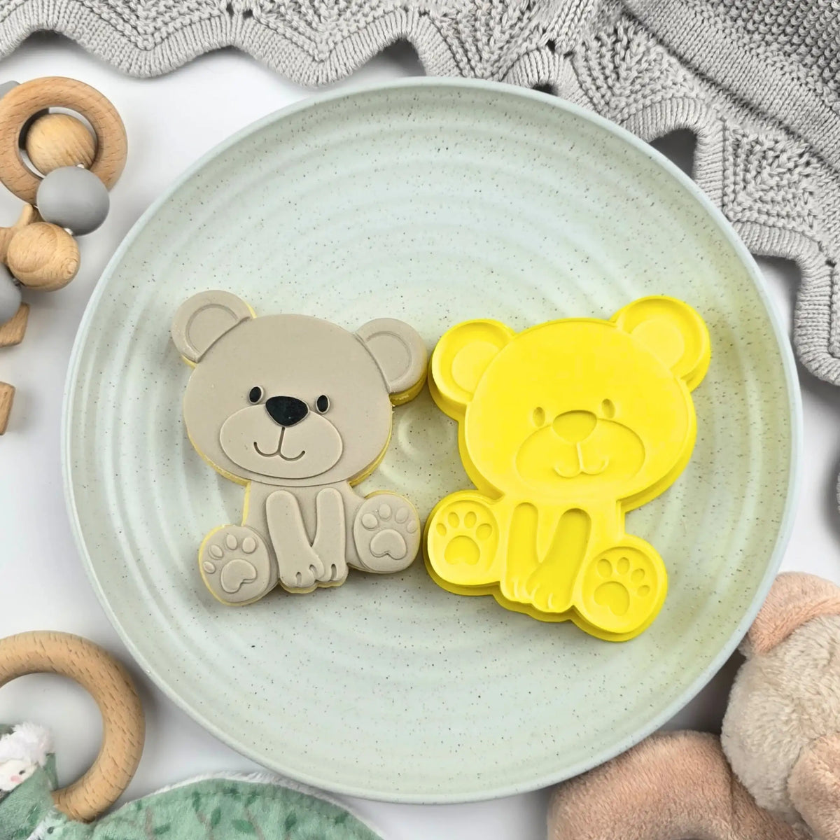 Teddy Bear Cutter and Debosser Set