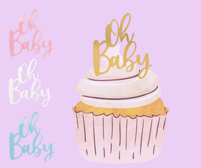 Sweet Cartel - Cupcake Charm/Topper - Oh Baby Pink
