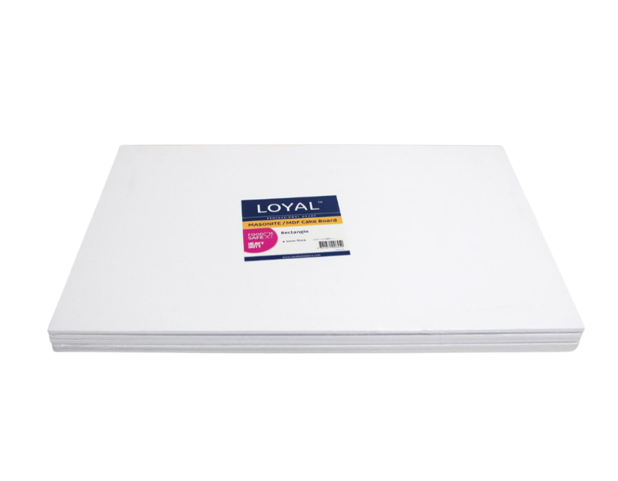 LOYAL White Masonite 18" x 14" Cake Board | Rectangle