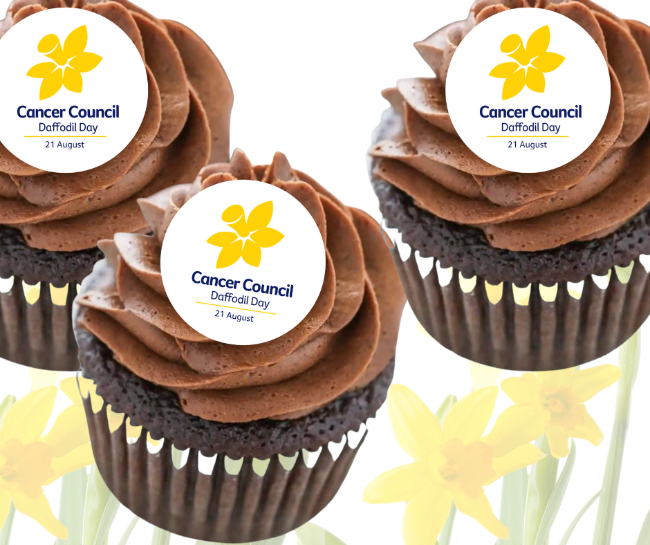 Daffodil Day Edible Cupcake Toppers (24 PACK)