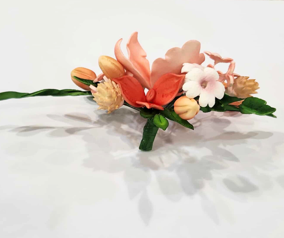 Peach Orchid Flower Spray