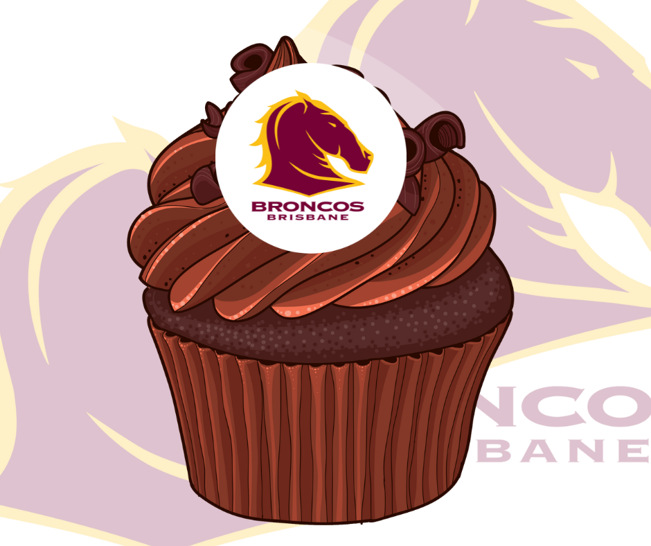 BRONCOS EDIBLE CUPCAKE TOPPERS