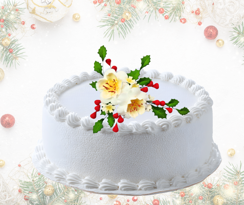 CHRISTMAS DOUBLE WHITE FLOWER SPRAY
