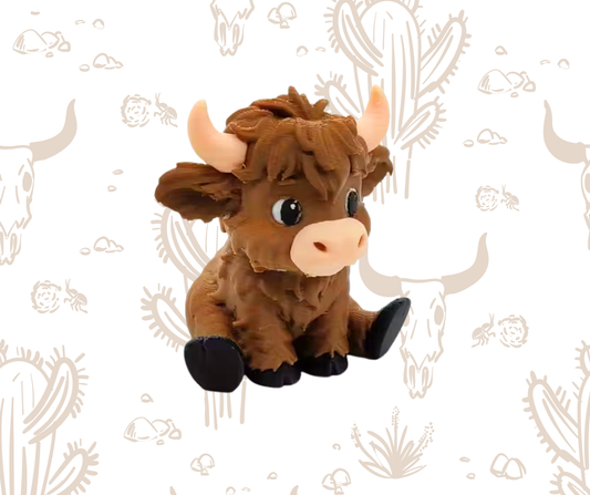 3D Printed Highland Cow
