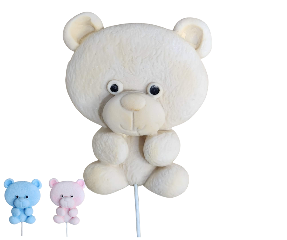 Furry Icing Teddy Bear On Wire