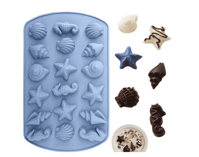 Large Seahorse Starfish and Shell Mould