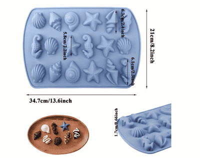 Large Seahorse Starfish and Shell Mould