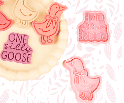 Silly Goose Cookie Cutters with Embossing Stamps 2PC