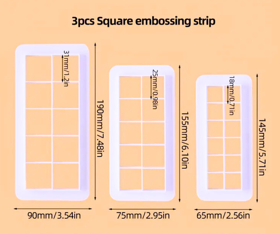 Square Multi Cutter 3pc Set