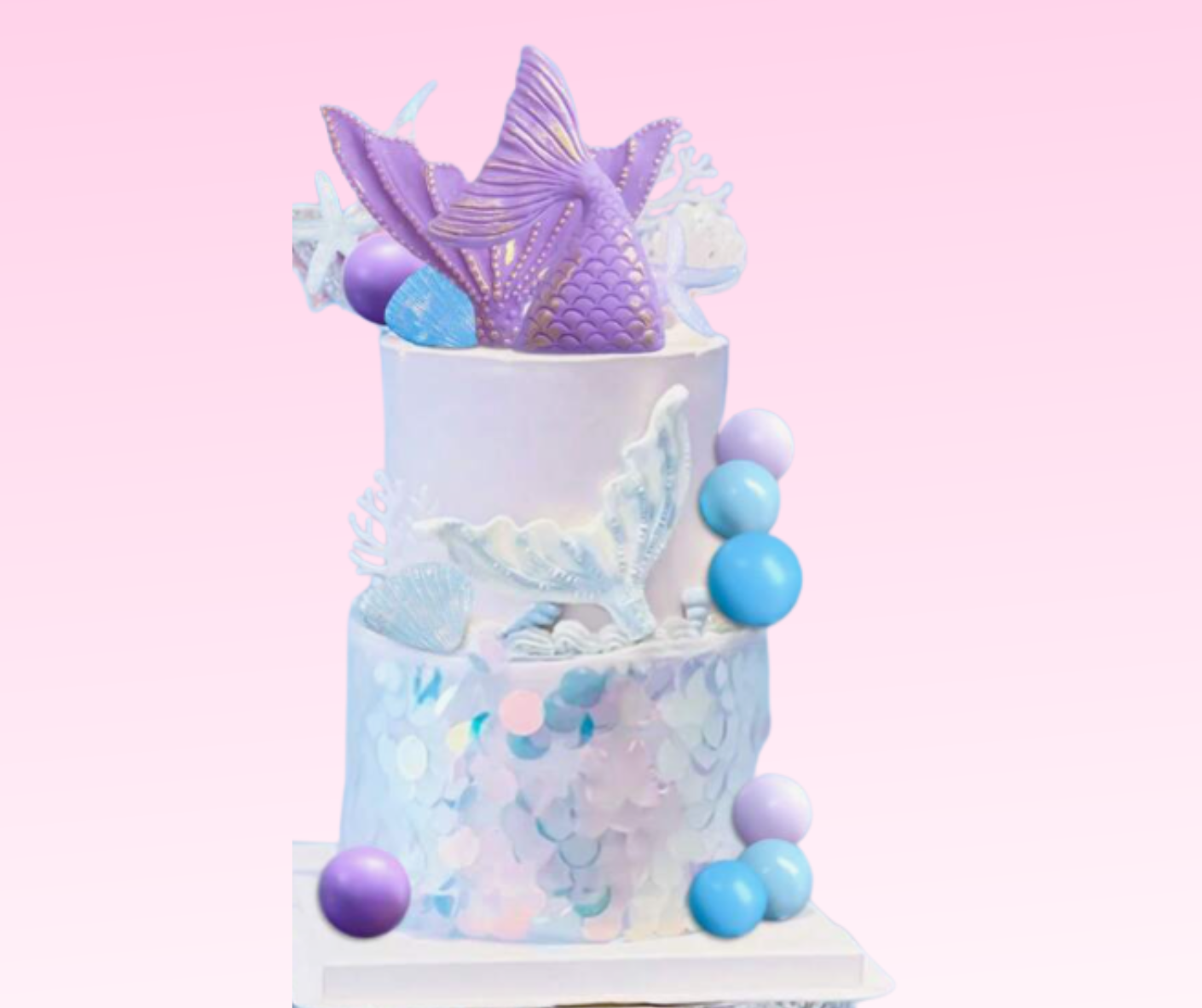 Cake Topper Mermaid Tail Set