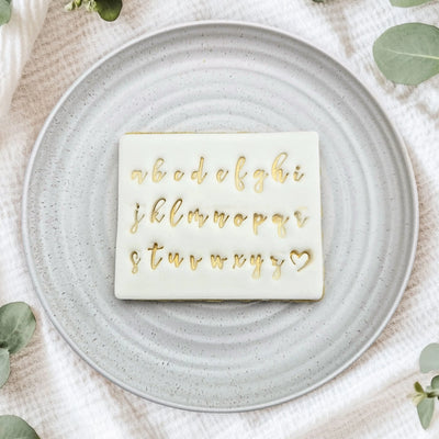 Alphabet Stamps V2 Script Stamps 1 x Lower & 1 x Upper Case with 1 x Number Set