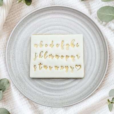 Alphabet Stamps V2 Script Stamps 1 x Lower & 1 x Upper Case with 1 x Number Set